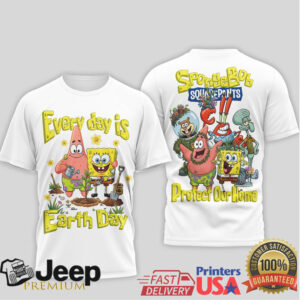 SpongeBob SquarePants Every Day Is Earth Day Protect Our Home T Shirt SpongeBob SquarePants Every Day Is Earth Day Protect Our Home T Shirt