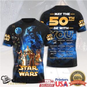 Star Wars A New Hope 50th Anniversary Signature 3D T Shirt