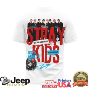 Stray Kids 8th Anniversary Fateful Years Signatures T Shirt Stray Kids 8th Anniversary Fateful Years Signatures T Shirt