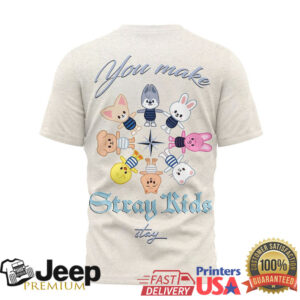Stray Kids SKZOO “You Make Stray Kids Stay” Ribbon T Shirt Stray Kids SKZOO “You Make Stray Kids Stay” Ribbon T Shirt