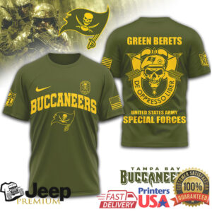 Tampa Bay Buccaneers Green Berets Special Forces Military Tribute T Shirt Tampa Bay Buccaneers Green Berets Special Forces Military Tribute T Shirt