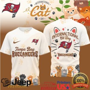 Tampa Bay Buccaneers International Cat Day Fan T Shirt