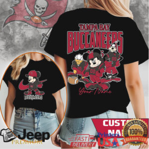 Tampa Bay Buccaneers Mickey & Friends Custom Name Game Day T Shirt
