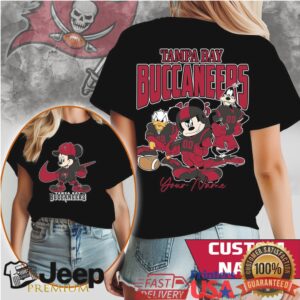 Tampa Bay Buccaneers Mickey & Friends Custom Name Game Day T Shirt