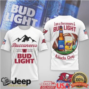 Tampa Bay Buccaneers x Bud Light “I Am A Buccaneers & Bud Light Kinda Guy Girl” T Shirt