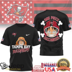 Tampa Bay Buccaneers x One Piece Luffy Jolly Roger Mashup Shirt Tampa Bay Buccaneers x One Piece Luffy Jolly Roger Mashup Shirt