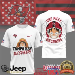 Tampa Bay Buccaneers x One Piece Luffy Jolly Roger Mashup Shirt