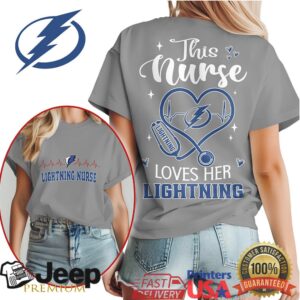 Tampa Bay Lightning Nurse Shirt This Nurse Loves Her Lightning Hockey T Shirt