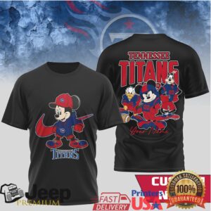 Tennessee Titans Disney Characters Custom Name Graphic T Shirt Tennessee Titans Disney Characters Custom Name Graphic T Shirt