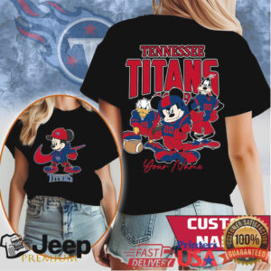 Tennessee Titans Disney Characters Custom Name Graphic T Shirt