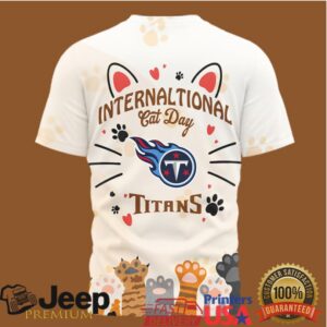 Tennessee Titans International Cat Day Paw Print Graphic T Shirt Tennessee Titans International Cat Day Paw Print Graphic T Shirt