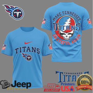 Tennessee Titans Make Tennessee Grateful Again Skull NFL T Shirt
