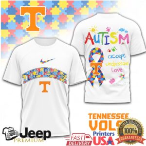 Tennessee Vols Autism Awareness T Shirt Accept Understand Love