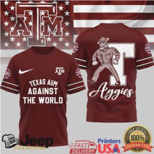 Texas A&M Aggies “Against The World” Ol’ Sarge Mascot T Shirt Texas A&M Aggies “Against The World” Ol’ Sarge Mascot T Shirt