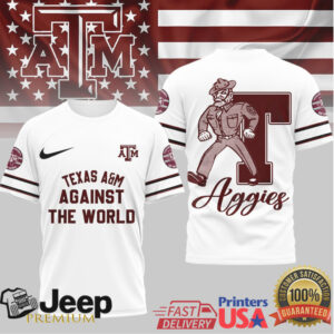 Texas A&M Aggies “Against The World” Ol' Sarge Mascot T Shirt