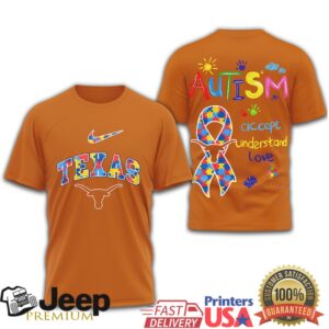 Texas Longhorns Autism Awareness T Shirt Accept Understand Love