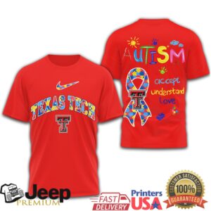 Texas Tech Red Raiders Autism Awareness Support T Shirt