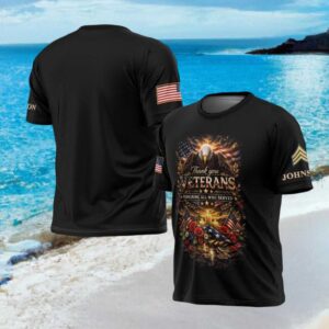 Thank You Veterans Honoring All Who Served Poppy & Eagle Graphic T Shirt