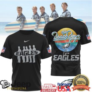 The Beach Boys x Philadelphia Eagles NFL Vintage Sunset Surf T Shirt