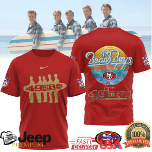 The Beach Boys x San Francisco 49ers NFL Vintage Beach Graphic T Shirt The Beach Boys x San Francisco 49ers NFL Vintage Beach Graphic T Shirt