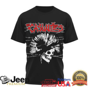 The Casualties Detonate Tour Punk Rock Skull Graphic Black T Shirt The Casualties Detonate Tour Punk Rock Skull Graphic Black T Shirt