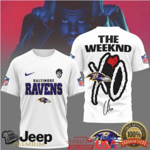 The Weeknd XO x Baltimore Ravens NFL Graphic T Shirt