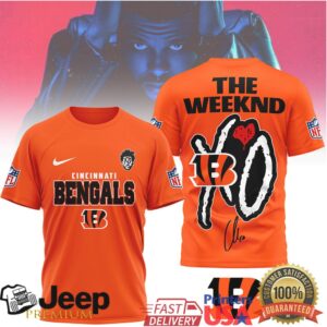 The Weeknd XO x Cincinnati Bengals NFL Graphic T Shirt