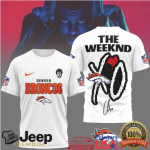 The Weeknd XO x Denver Broncos NFL Graphic T Shirt
