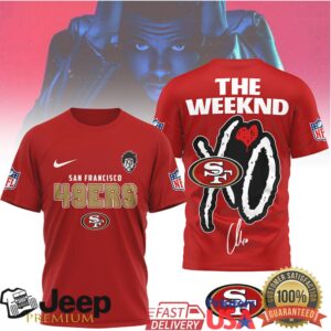 The Weeknd XO x San Francisco 49ers NFL Collaborative Fan Jersey T Shirt