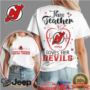 This Teacher Loves Her New Jersey Devils T Shirt NHL Teacher Heartbeat Shirt