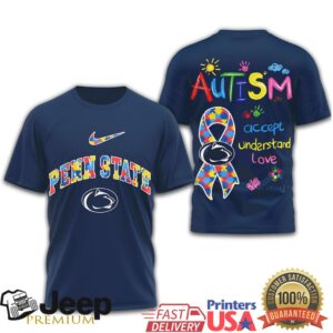Penn State Nittany Lions Autism Awareness Puzzle Ribbon T Shirt