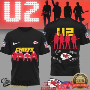 U2 Band x Kansas City Chiefs NFL Vintage Signatures T Shirt U2 Band x Kansas City Chiefs NFL Vintage Signatures T Shirt