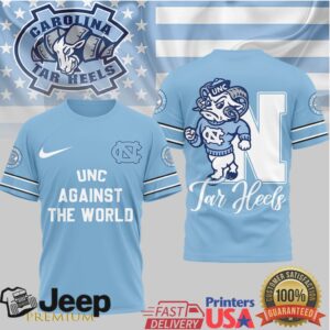 UNC Tar Heels “Against The World” Mascot Graphic T Shirt