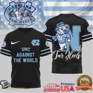 UNC Tar Heels “Against The World” Mascot Graphic T Shirt