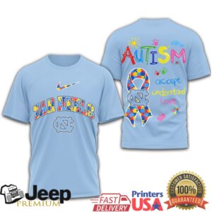 UNC Tar Heels Autism Awareness Accept Understand Love T Shirt