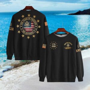 US Army 1776 2026 Semiquincentennial 250 Years of Freedom T Shirt