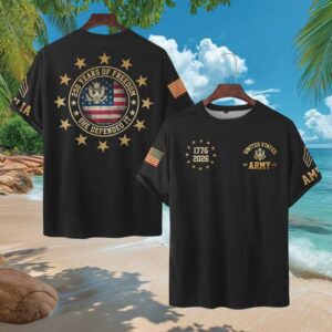 US Army 250th Anniversary 1776 2026 Patriotic Star Circle T Shirt US Army 250th Anniversary 1776 2026 Patriotic Star Circle T Shirt