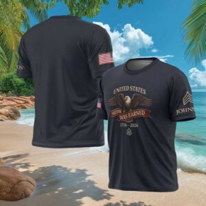 US Freedom Was Earned 1776 2026 Bicentennial Soaring Eagle Shirt US Freedom Was Earned 1776 2026 Bicentennial Soaring Eagle Shirt