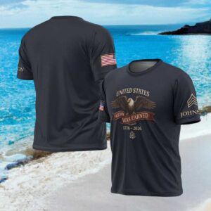 US Freedom Was Earned 1776 2026 Bicentennial Soaring Eagle Shirt