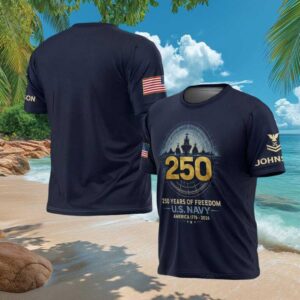 US Navy 250 Years of Freedom 1776 2026 Fleet Commemorative Shirt US Navy 250 Years of Freedom 1776 2026 Fleet Commemorative Shirt