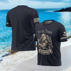 US Navy Defenders of the Sea Honor Courage Commitment Personalized T Shirt