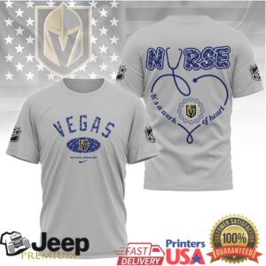 Vegas Golden Knights Nursing Shirt NHL Work of Heart Nurse Appreciation T Shirt