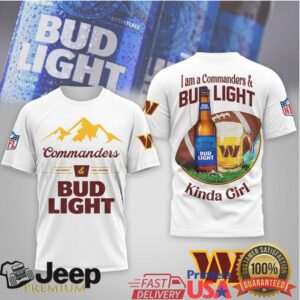 Washington Commanders Bud Light “Kinda Guy Girl” Game Day T Shirt