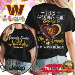 Washington Commanders Grandma Personalized T Shirt Custom Grandkids Gift Washington Commanders Grandma Personalized T Shirt Custom Grandkids Gift