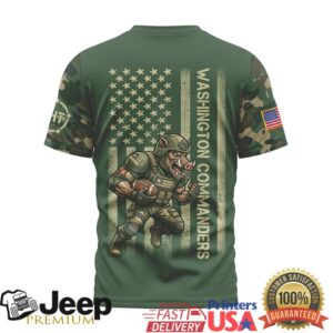 Washington Commanders Military Camo T Shirt Hog Soldier US Flag Design Washington Commanders Military Camo T Shirt Hog Soldier US Flag Design