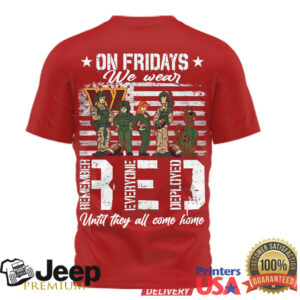 Washington Commanders Red Friday On Fridays We Wear Red Military Support T Shirt Washington Commanders Red Friday On Fridays We Wear Red Military Support T Shirt