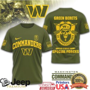 Washington Commanders US Army Special Forces Green Berets Military T Shirt