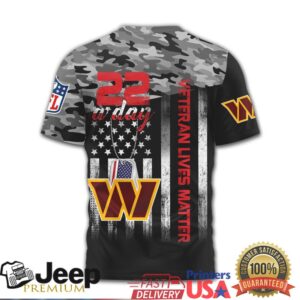 Washington Commanders Veteran Awareness T Shirt 22 A Day End Veteran Suicide Camo Washington Commanders Veteran Awareness T Shirt 22 A Day End Veteran Suicide Camo