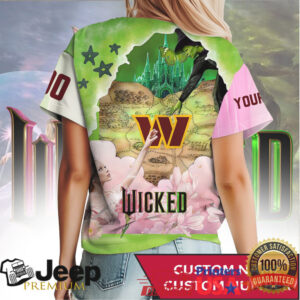 Washington Commanders Wicked Glinda & Elphaba Custom NFL T Shirt