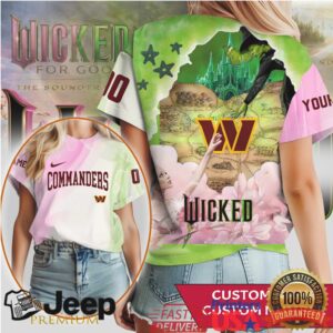 Washington Commanders Wicked Glinda & Elphaba Custom NFL T Shirt